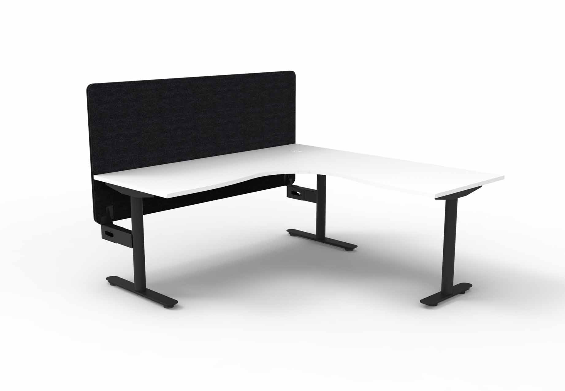 Halo Static Corner Workstation - With Eco Screen